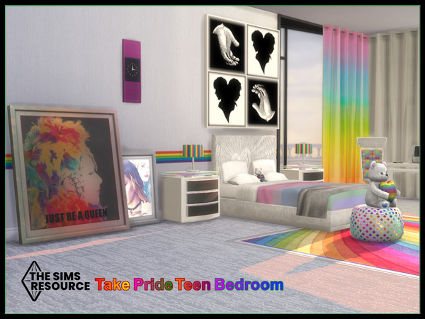 Sims 4 — Take Pride Teenage Bedroom by seimar8 — Maxis match Take Pride Teenage Bedroom to celebrate upcoming Pride