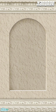 Sims 2 — Plaster - Recessed with Dual Moulding by Xandher — A plaster wall with a simple recess and both crown and kick