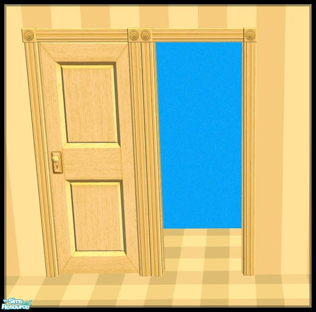 Sims 2 — NK PI Simple Interior Doors - Yellow by MoMama — This standard Yellow door and door frame are essential to keep