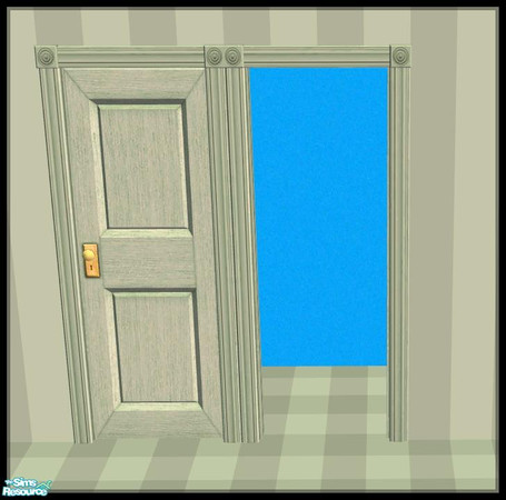 Sims 2 — NK PI Simple Interior Doors - Sea Green by MoMama — This standard Sea Green door and door frame are essential to