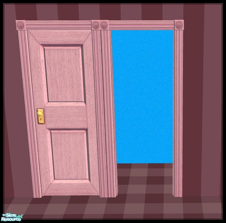 Sims 2 — NK PI Simple Interior Doors - Purple by MoMama — This standard Purple door and door frame are essential to keep