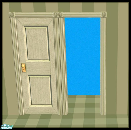Sims 2 — NK PI Simple Interior Doors - Olive by MoMama — This standard Olive door and door frame are essential to keep