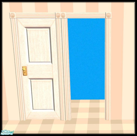 Sims 2 — NK PI Simple Interior Doors - Off White by MoMama — This standard Off White door and door frame are essential to