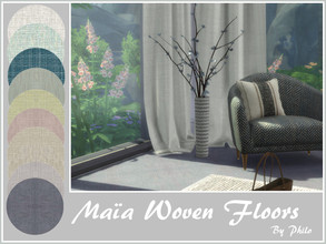 Sims 4 — Maia Woven Floors by philo — Woven floors in neutral colors. 10 Swatches