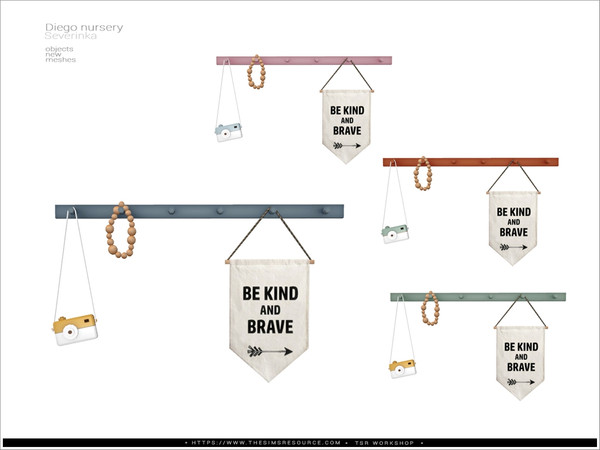 Sims 4 — Diego nursery - wall hanger decor by Severinka_ — Wall hanger decor From the set 'Diego nursery' Build / Buy