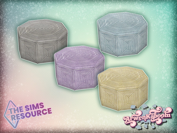 Sims 4 — Brighterie - Octagonal Box Large by ArwenKaboom — Base game box in 4 recolors. You can find all items by