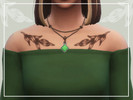 Sims 4 — Collarbone tattoo 2 by thecellabration — simple symmetrical collarbone tattoo