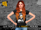 Sims 4 — WWE Female T-Shirt V2 - Mesh Needed by bigsiminights — This is a recolour for Darte77 Short Sleeve TShirt 4