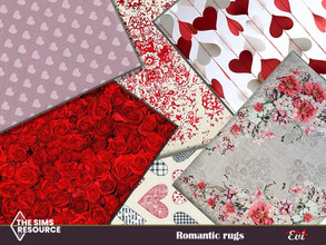 Sims 4 — Romantic Rugs by evi — Get the warmth of these rugs designed with love.
