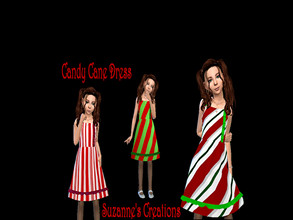Sims 4 — Candy Cane Dress by sweetheartwva — A candy cane dress for the holidays