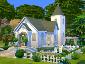 Sims 4 — Wedding Chapel - no CC  by Flubs79 — here is a litte chapel for your Sims its the perfect place for their