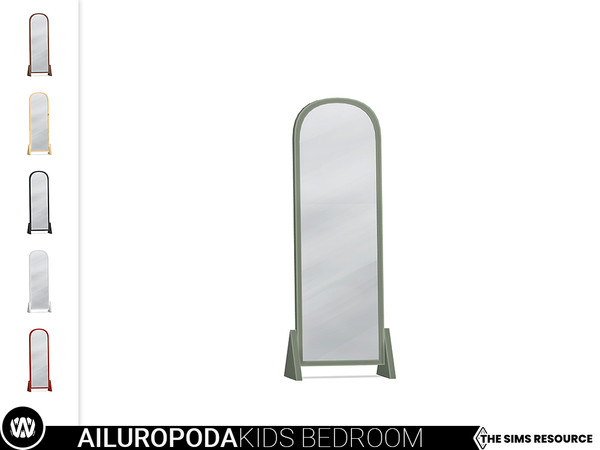 Sims 4 — Ailuropoda Floor Mirror by wondymoon — - Ailuropoda Kids Bedroom - Floor Mirror - Wondymoon|TSR - Creations'2022