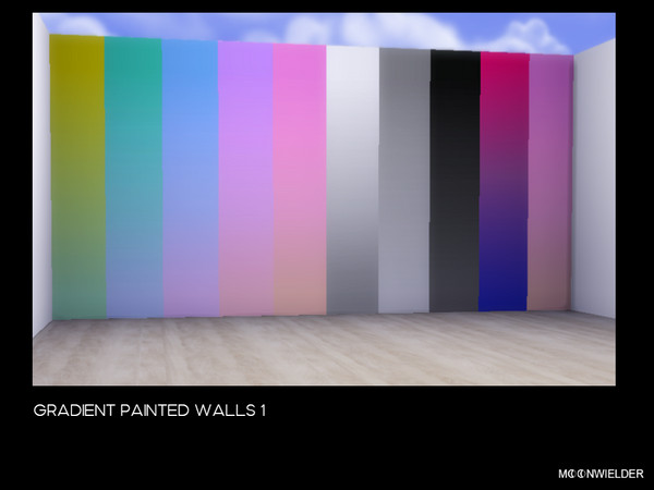 Sims 4 — Gradient Painted Walls 1 by Moonwielder — Painted walls for all heights