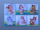 Sims 4 — Enchantimals paintings set 1 by Emma4ang3l2 — 6 beautiful paintings with the pets from the animated series