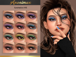 Sims 4 — Eyeshadow N15 by Anonimux_Simmer — - 12 Shades - Compatible with the color slider - BGC - HQ - Thanks to all CC