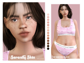 Sims 4 — Serenity Skin by MSQSIMS — This imperfect skin with stretch marks, freckles and acne comes in 15 colors from