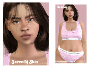 Sims 4 — Serenity Skin Overlay by MSQSIMS — This imperfect skin overlay with stretch marks, freckles and acne comes in 4