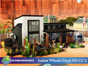 Sims 4 — Indust Wheels Tiny || NO CC || by Bozena — The house is located in the StrangerVille Plaza. Lot: 20 x 15 Value: