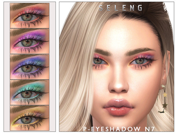 Sims 4 — P-Eyeshadow N7 [Patreon] by Seleng — The eyeshadow has 38 colours and HQ compatible. Allowed for teen, young