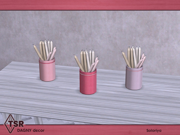 Sims 4 — Dagny Decor. Decorative Candles by soloriya — Decorative candles in a jar. Part of Dagny Decor set. 3 color