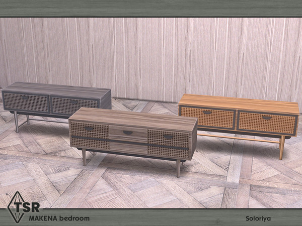 Sims 4 — Makena Bedroom. Hallway Table, v2 by soloriya — Hallway table, version two. Part of Makena Bedroom set. 3 color
