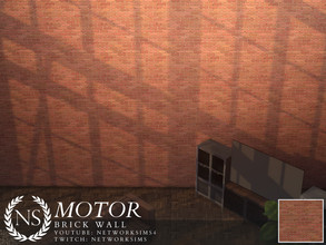 Sims 4 — Motor Brick Wall by networksims — An orange brick wall.