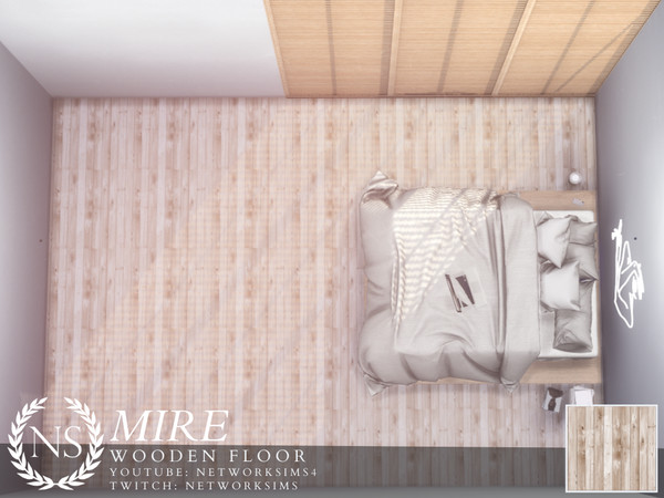 Sims 4 — Mire Wooden Floor by networksims — A wooden plank floor.