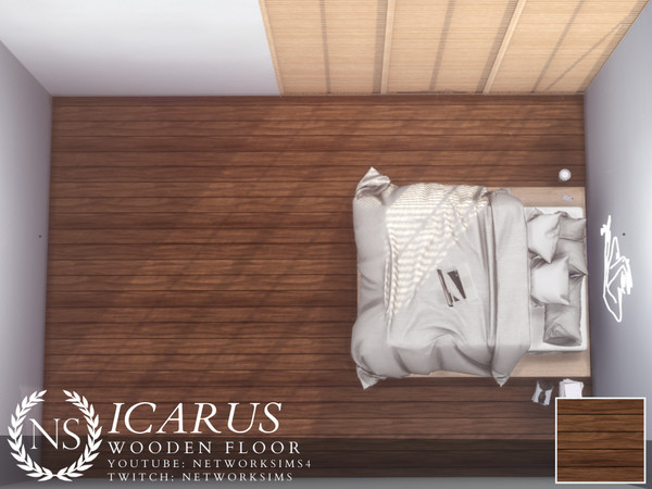 Sims 4 — Icarus Wooden Floor by networksims — A soft brown wooden floor.