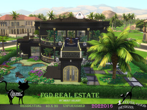 Sims 4 — FGD RealEstate 2022016 by Merit_Selket — Art Nouveau inspired Villa, built in Oasis Springs 40x30 only TSR CC