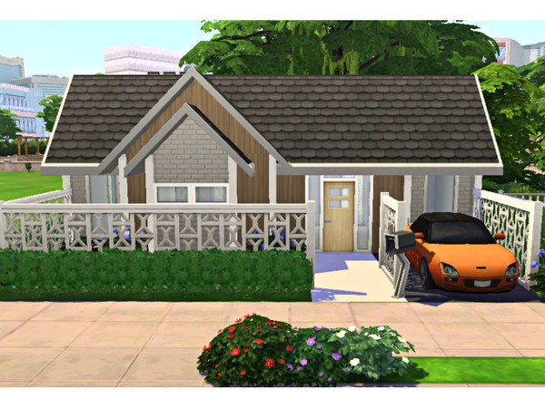Sims 4 — Modern Tiny Home - NO CC Shell by newbiesimsie — After micro home, there is tiny home! This is the second one,