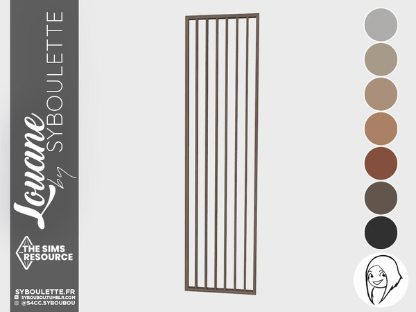 Sims 4 — Louane - Divider (medium) by Syboubou — This is a divider with minimalist slat design. It's available for all 3