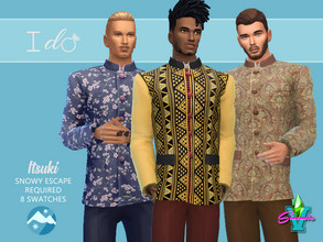 Sims 4 — I Do Itsuki Outfit by SimmieV — Though traditionally a Japanese style of suit, this small collection features a