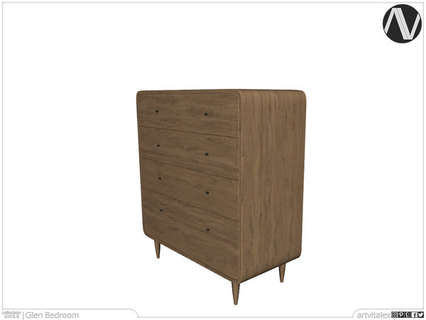 Sims 4 — Glen Chest Of Drawers by ArtVitalex — Bedroom Collection | All rights reserved | Belong to 2022 ArtVitalex@TSR -