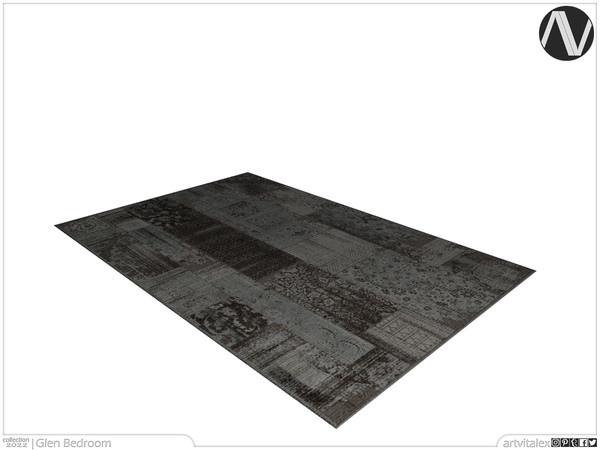 Sims 4 — Glen Rug by ArtVitalex — Bedroom Collection | All rights reserved | Belong to 2022 ArtVitalex@TSR - Custom