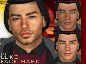 Sims 4 — Luke Face Mask N11 [Patreon] by MagicHand — Tanned face mask in 7 skin color variations - HQ Compatible. Preview