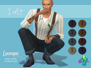 Sims 4 — I Do Lace Up Shoes by SimmieV — Tired of the same boring colors for men's shoes not matching the outfit their