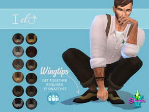 Sims 4 — I Do Wingtip Shoes by SimmieV — When you get together on your special day, don't let your "something