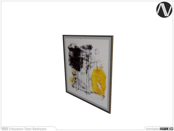 Sims 4 — Houston Painting by ArtVitalex — Bedroom Collection | All rights reserved | Belong to 2022 ArtVitalex@TSR -