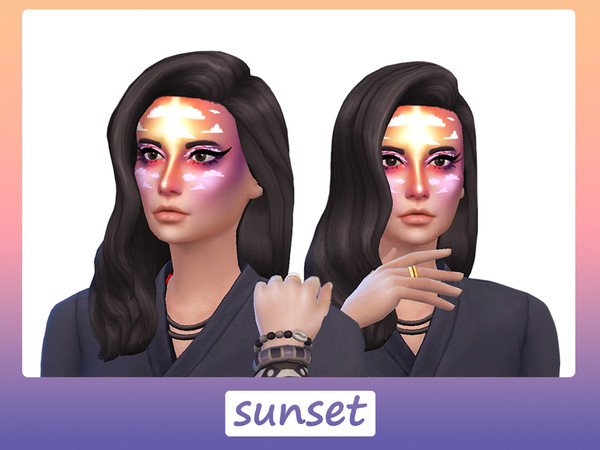 Sims 4 — Sunset Makeup by AnimatedSeals — - makeup based on a sunset - available for both male and female - found in the