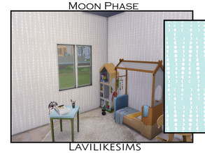 Sims 4 — Moon Phases by lavilikesims — A timely and wonderful wallpaper featuring the phases of the moon. Base Game