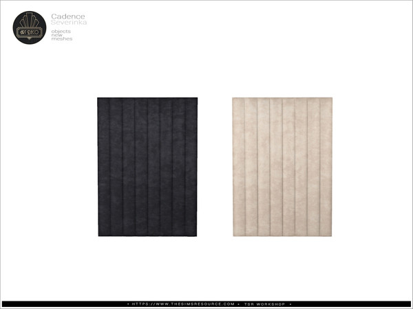 Sims 4 — Cadence - bed headbord SW by Severinka_ — Soft headbord for the double bed (SHORT WALLS) From the set 'Cadence