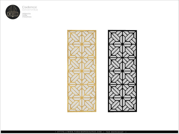 Sims 4 — Cadence - wall ornament mirror SW by Severinka_ — Wall ornament mirror (SHORT WALLS) From the set 'Cadence