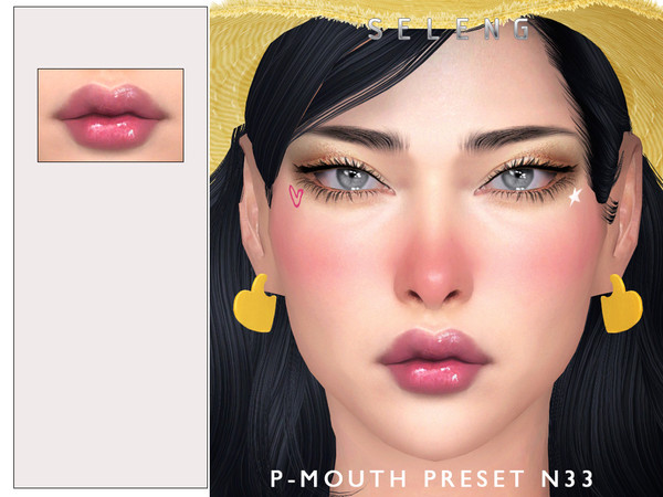 Sims 4 — P-Mouth Preset N33 [Patreon] by Seleng — -Cas lips preset- Female only Teen to Elder Custom Thumbnail It will