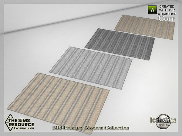Sims 4 — Mid-Century Modern Collection corr rugs by jomsims — Mid-Century Modern Collection corr rugs