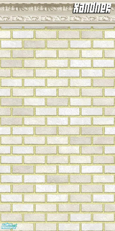Sims 2 — White Brick, crown moulding by Xandher — Simple brick with beautifully detailed crown moulding
