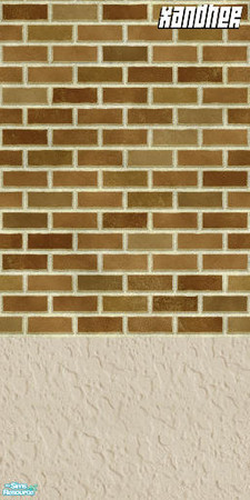 Sims 2 — Tan Brick with Plaster by Xandher — Simple brick with a plaster base. 