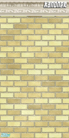 Sims 2 — Cream Brick, Crown moulding by Xandher — Simple brick with beautifully detailed crown moulding 