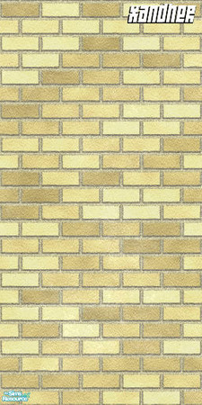 Sims 2 — Cream Brick, plain by Xandher — Simple brick "base" to be used with the other items of this set, or on