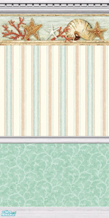 Sims 2 — Shells and Stripes Wall 2 by lwilfong — This wall from the Shells and Stripes Collection features striped
