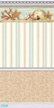 Sims 2 — Shells and Stripes Wall 1 by lwilfong — This wall from the Shells and Stripes Collection features striped